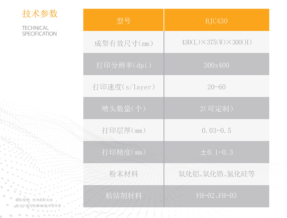 BJC430技術參數